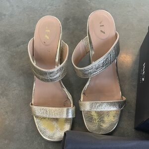 Inez Women's Sara Gold Metallic Sandals